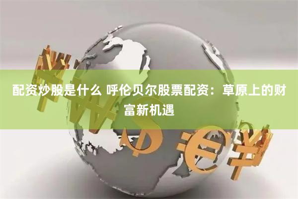 配资炒股是什么 呼伦贝尔股票配资：草原上的财富新机遇